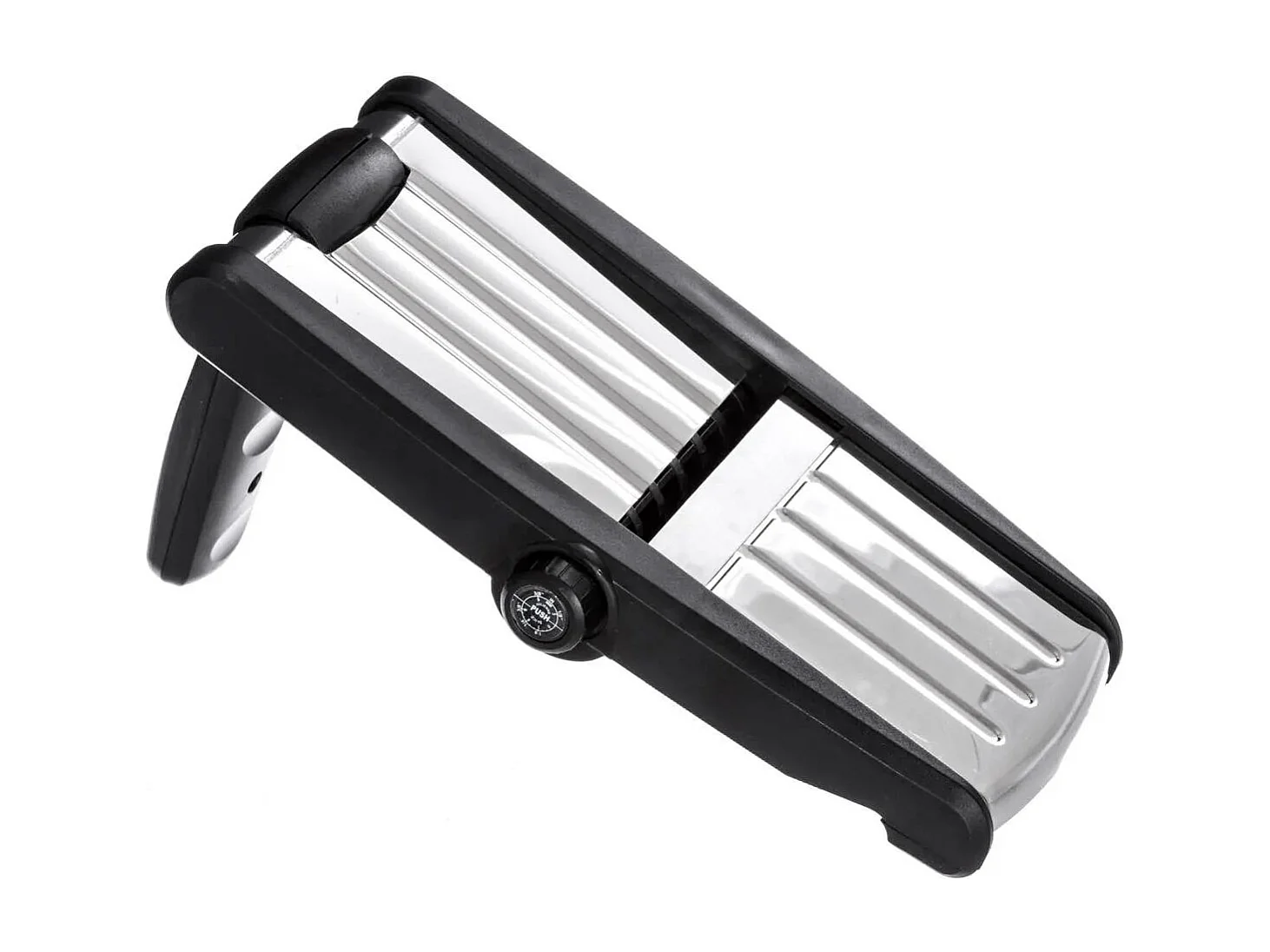 Mandoline Avec Poignée Ajustable "3 Lames" 24cm Noir