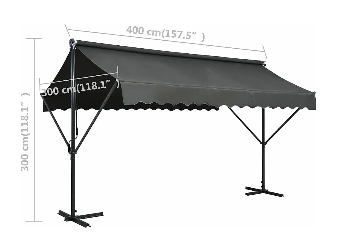 Auvent sur pied 400 400 x 300 x 300 cm 02_0007478