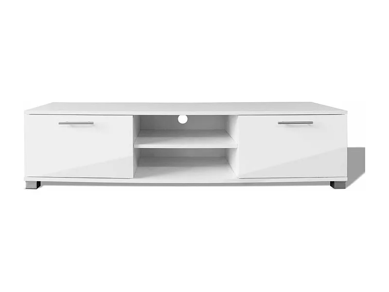 Mobile TV TV buffet dal design pratico bianco lucido 120 cm 2502039