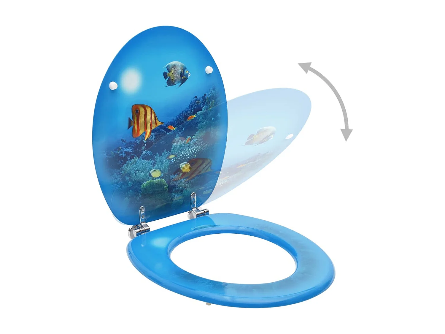 Conjunto de dois assentos com tampa de sanita com cobertura de fundo marinho em MDF 02_0002976