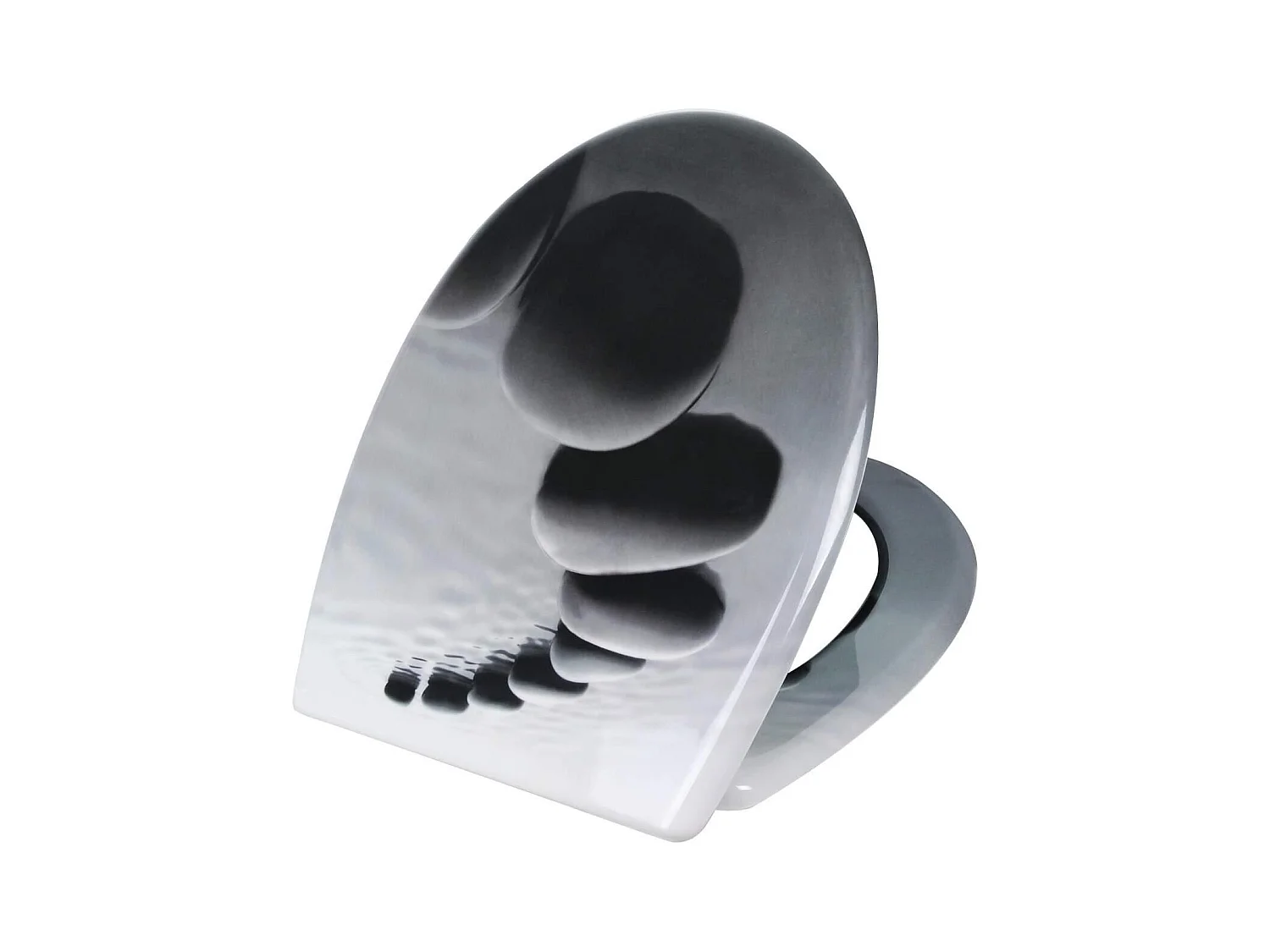 Tapa de inodoro A Duroplast negro piedras 19_0000737