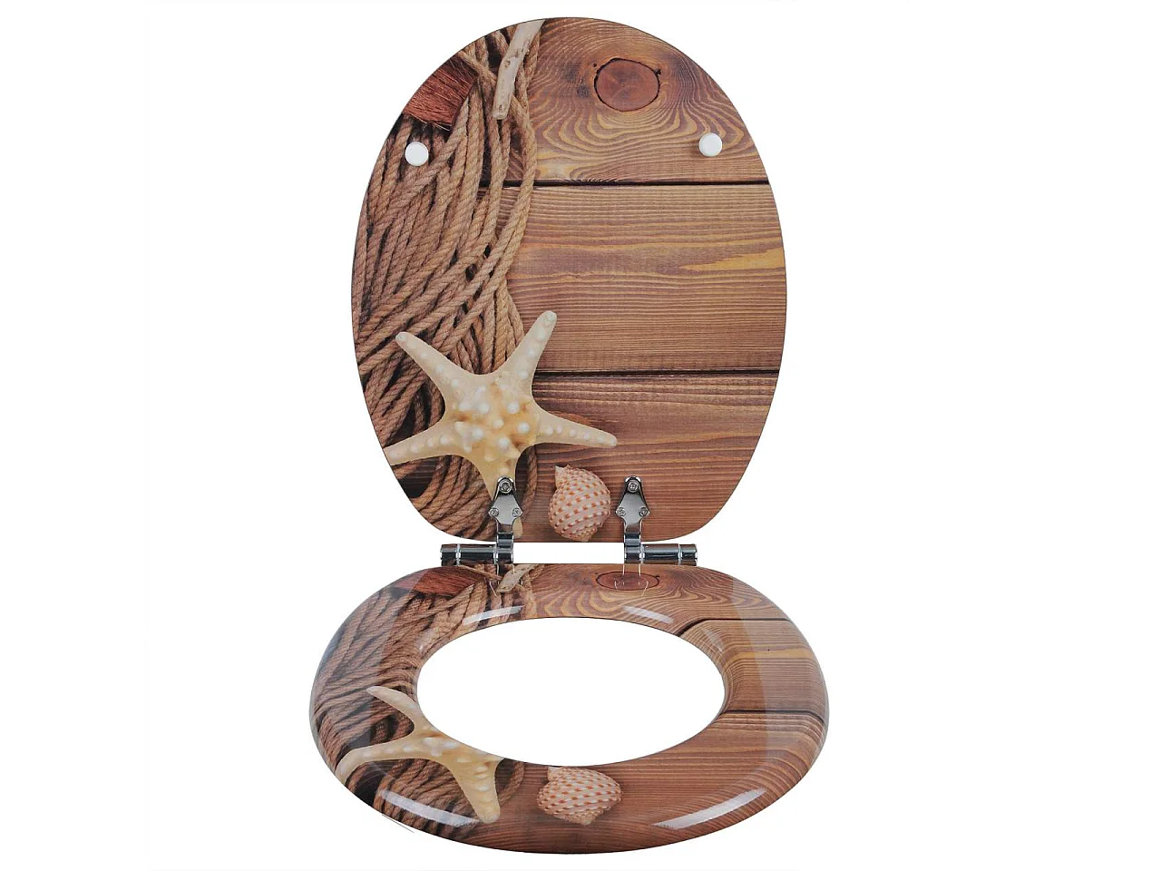 Asiento de inodoro MDF con mecanismo de descenso automático marítimo 19_0000692