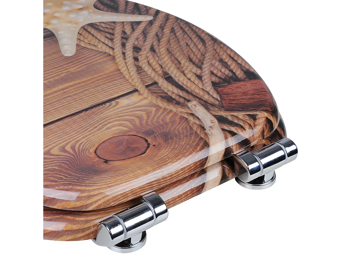 Asiento de inodoro MDF con mecanismo de descenso automático marítimo 19_0000692