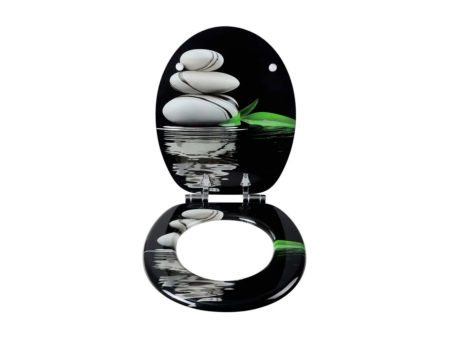 Abattant WC en MDF effet bois grise 43.6 x 37.7 x 43.6 cm 19_0000745