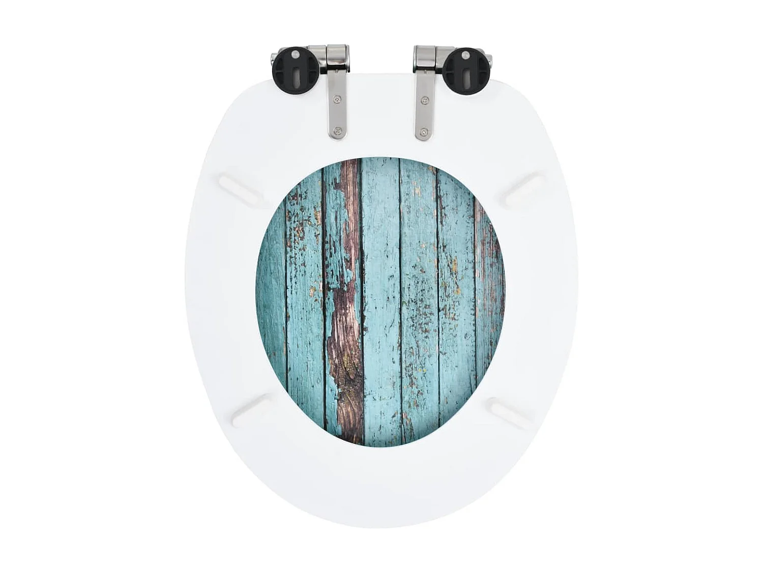 Siège WC MDF couvercle effet bois marron 43.7 x 37.8 x 5 cm 02_0002901