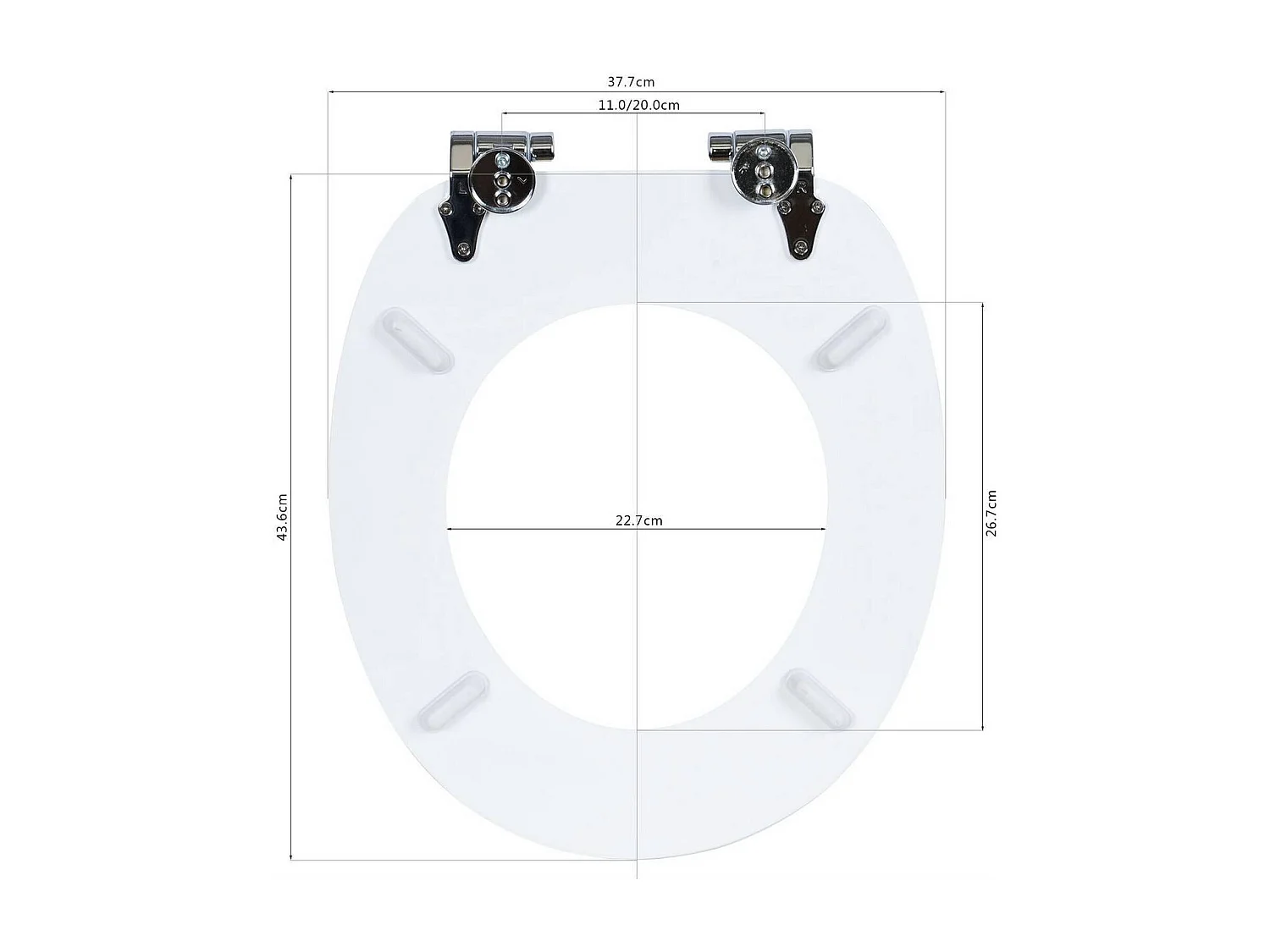 Sedile WC con meccanismo di chiusura ammortizzata in MDF faggio scuro 19_0000644