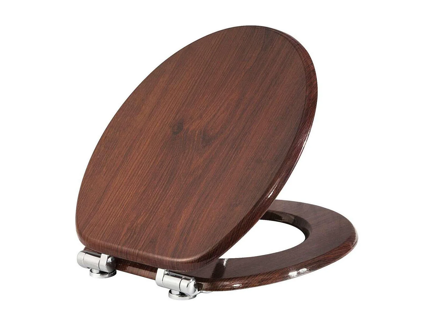 Sedile WC con meccanismo di chiusura ammortizzata in MDF faggio scuro 19_0000644