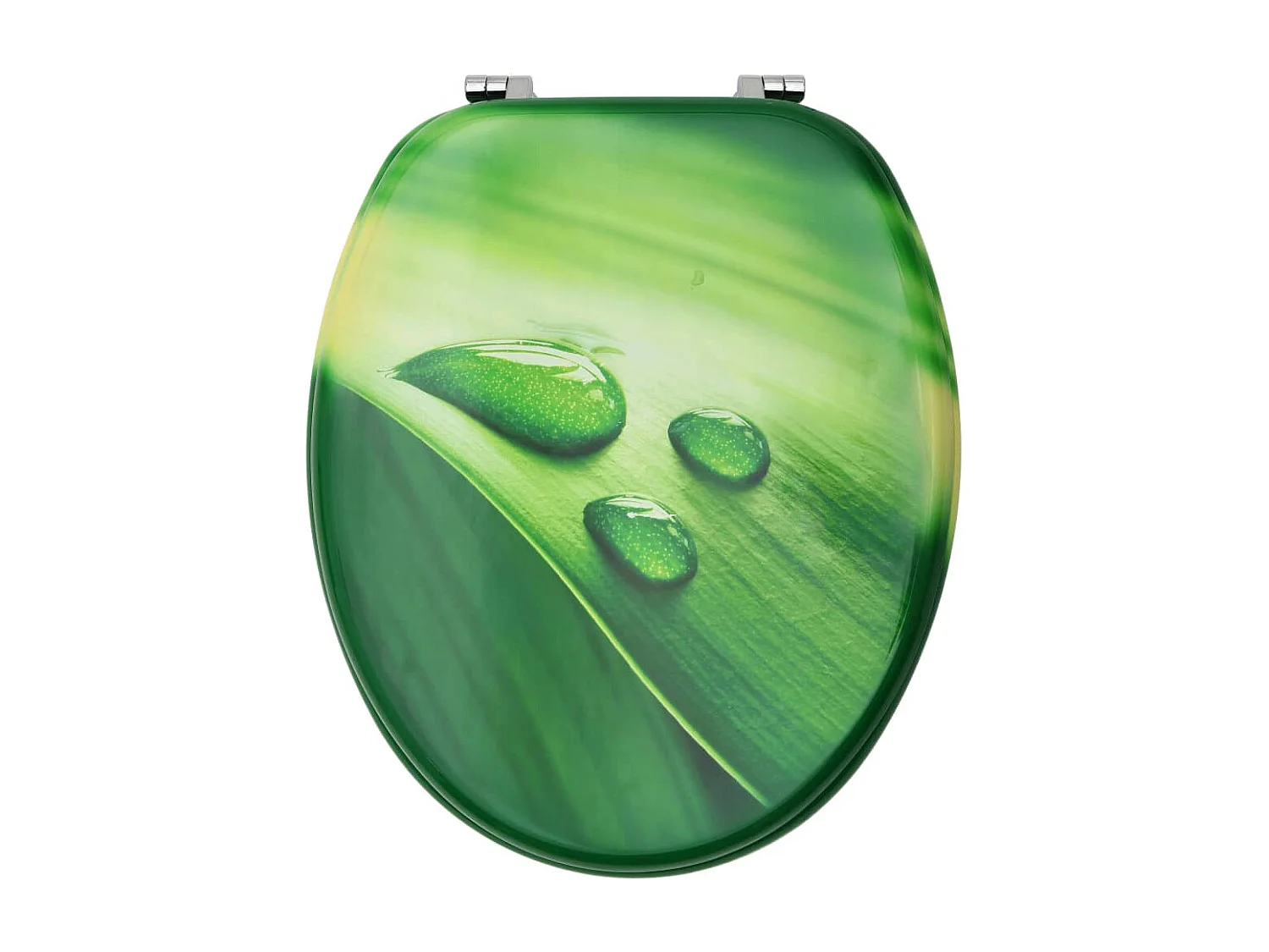 Juego de dos asientos de tapa de WC con tapas de MDF en forma de lágrima verde 02_0002975