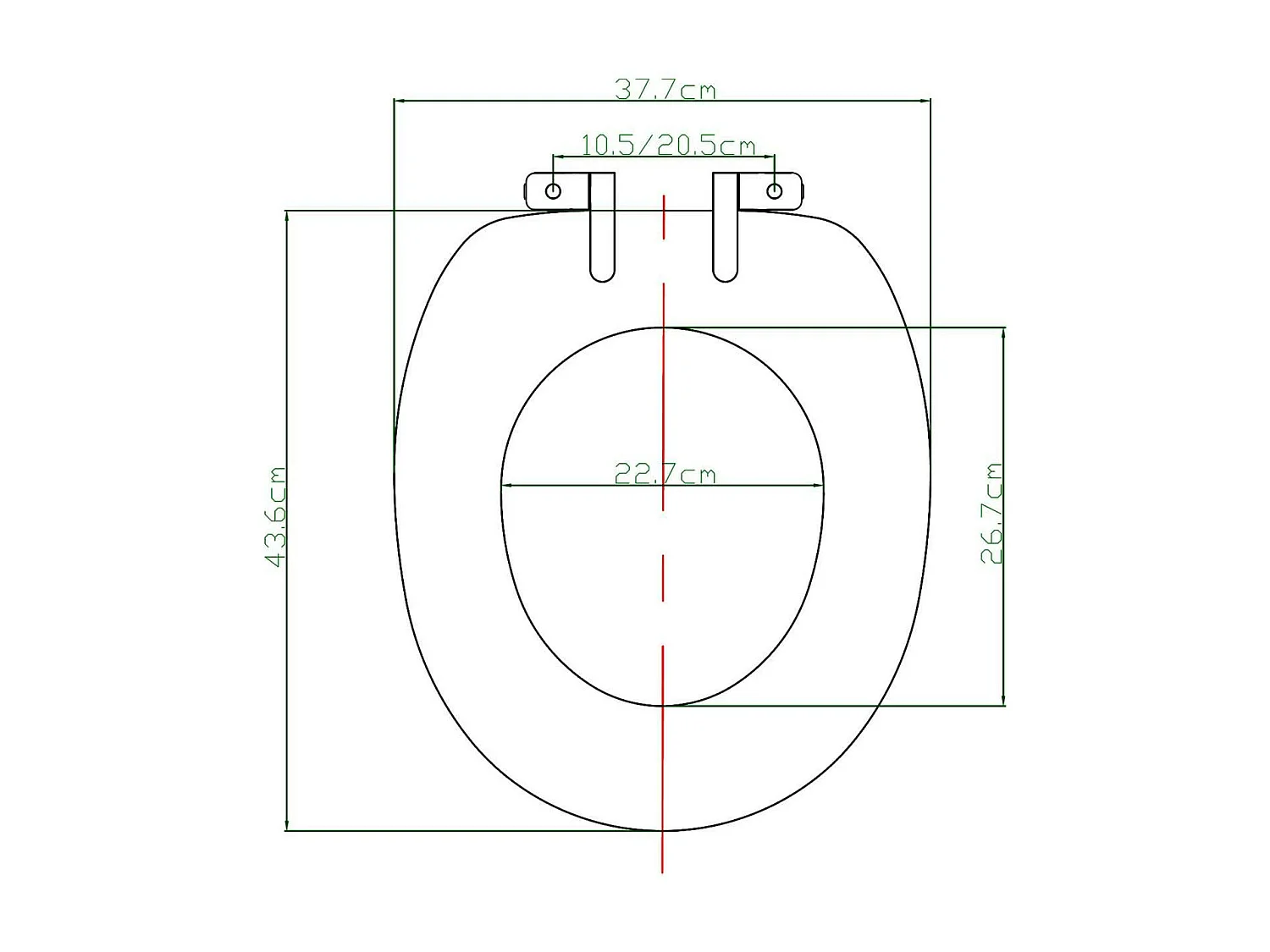 Abattant WC MDF pierres effet bois noire 43.6 x 37.7 x 43.6 cm 19_0000742