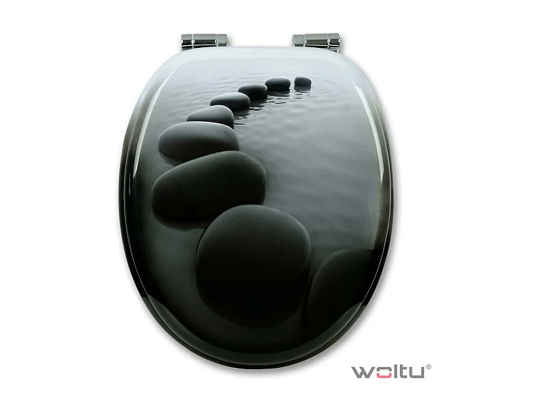 Tapa de inodoro MDF negro piedras 19_0000742