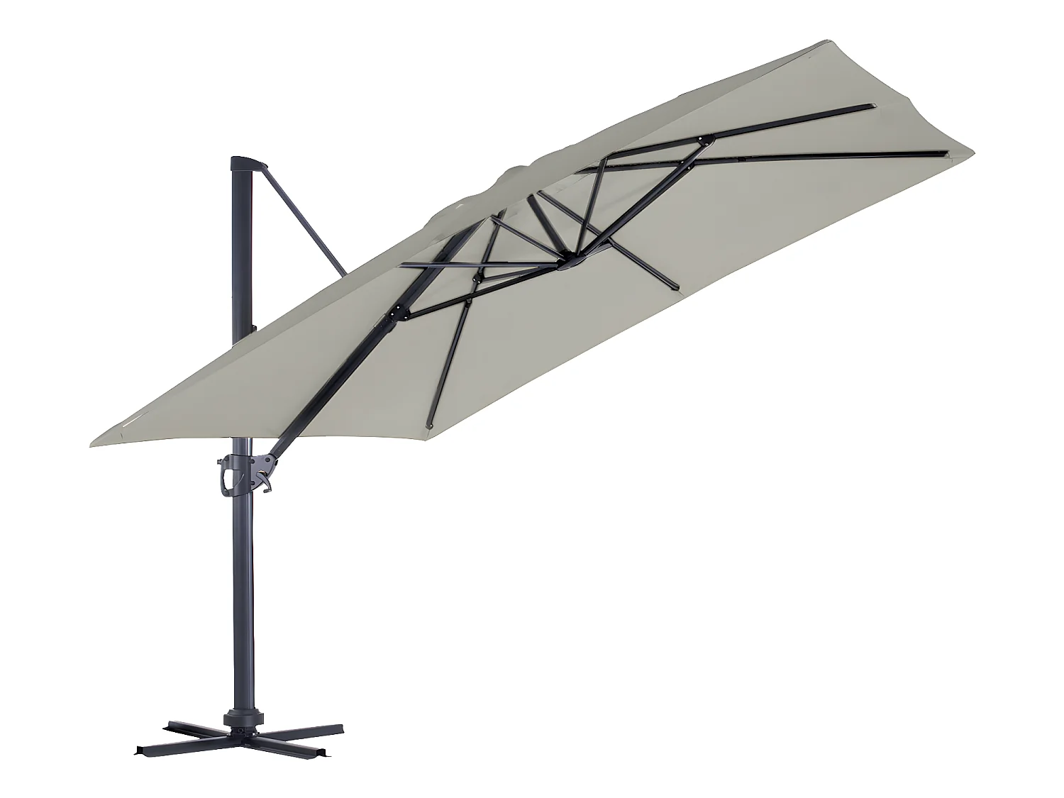 LUXEKING - Parasol déporté 4x3m - Lin
