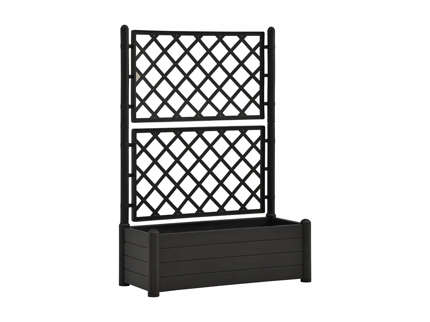 Fioriera aiuola rialzata piante fiori giardino traliccio 100 x 43 x 142 cm PP antracite 02_0000808