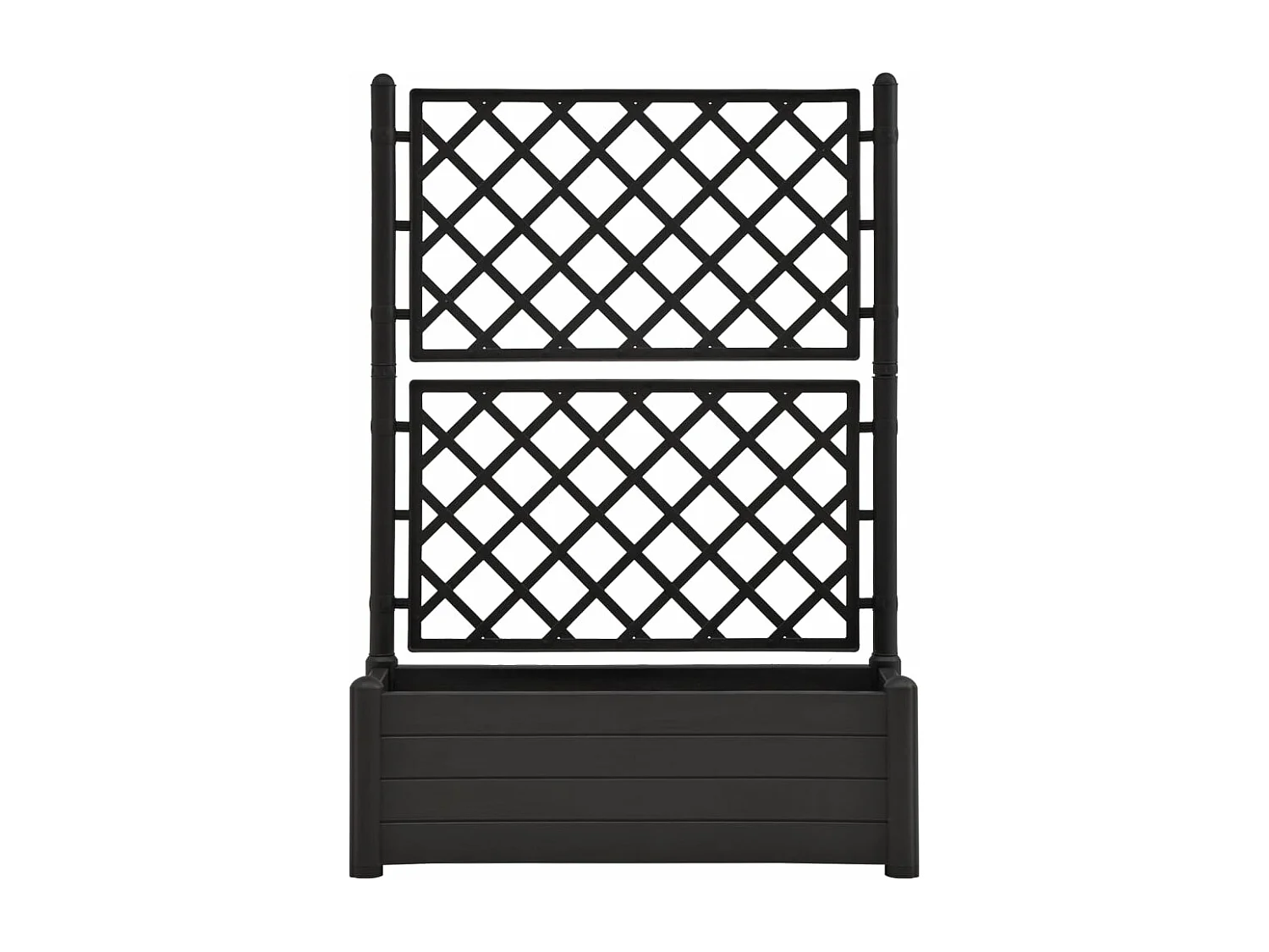 Fioriera aiuola rialzata piante fiori giardino traliccio 100 x 43 x 142 cm PP antracite 02_0000808