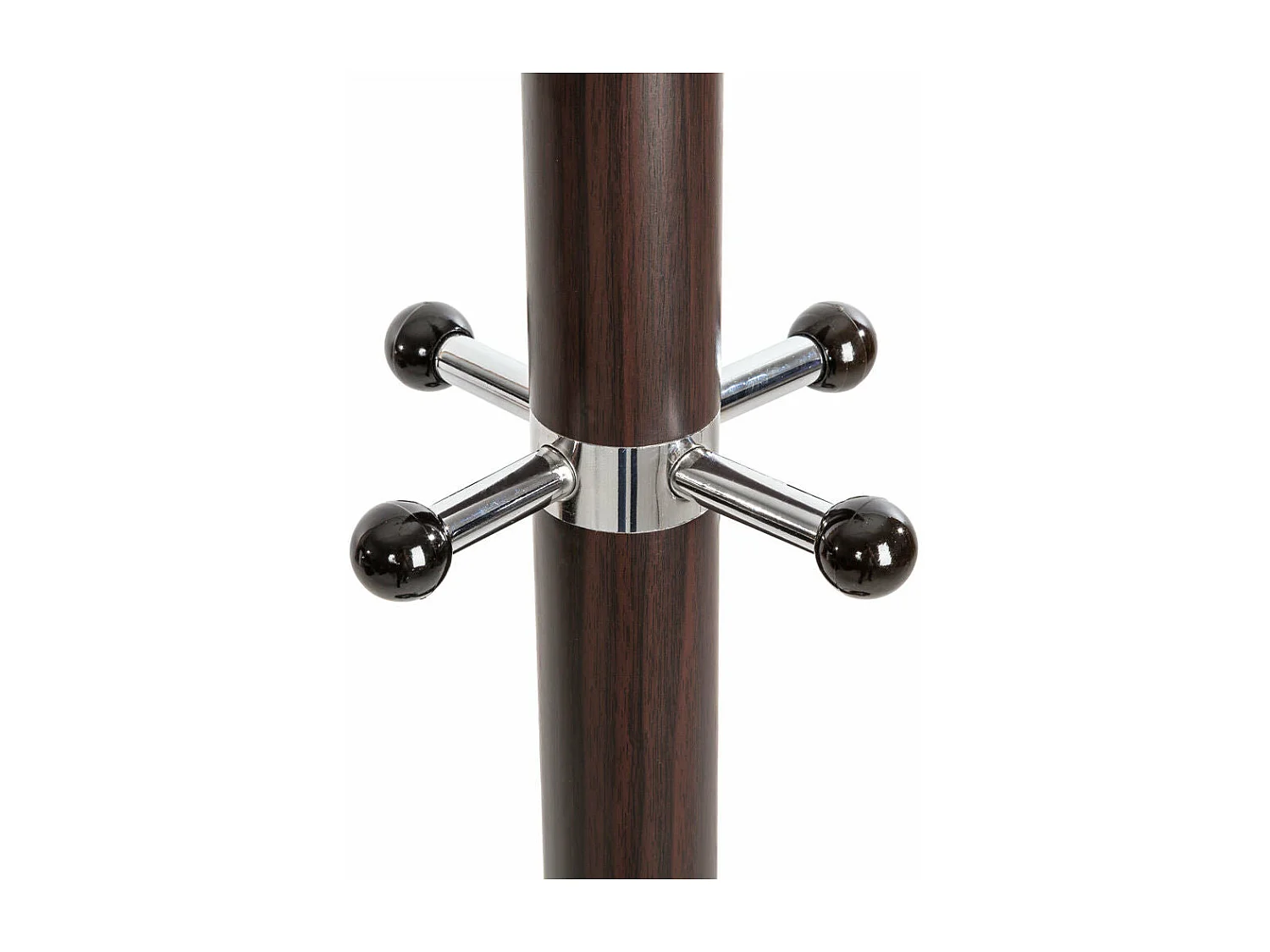 Porte manteau bois avec porte parapluie vestiaire chapeau veste vêtement noir/marron 2008244