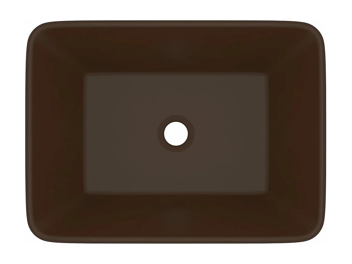 Fregadero de lujo 41 x 30 x 12 cm cerámica marrón oscuro mate 02_0002792