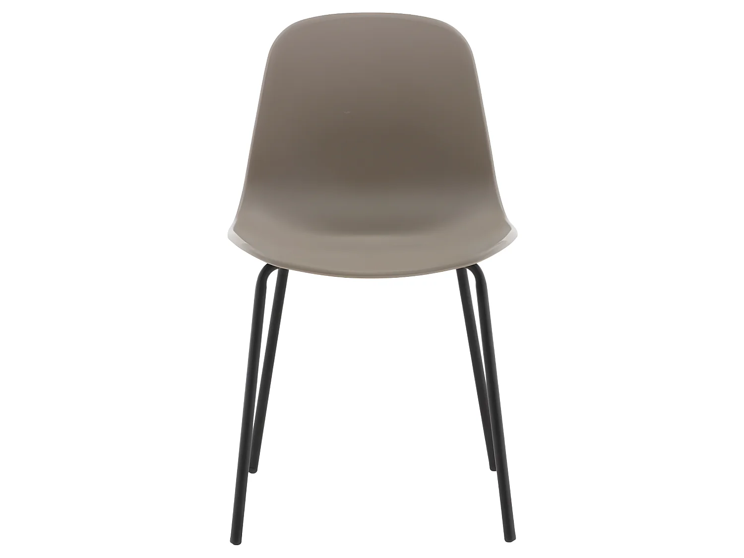 Chaises à manger lot de 2 Arctic plastique noir et kaki