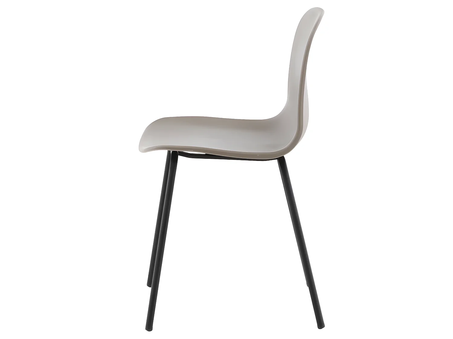 Chaises à manger lot de 2 Arctic plastique noir et kaki