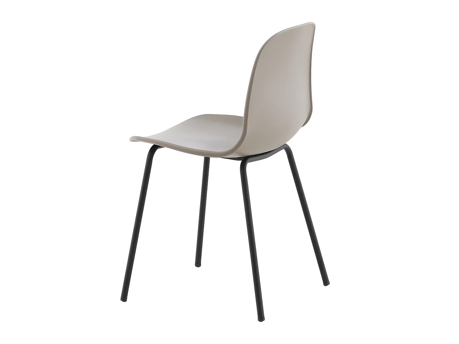 Chaises à manger lot de 2 Arctic plastique noir et kaki