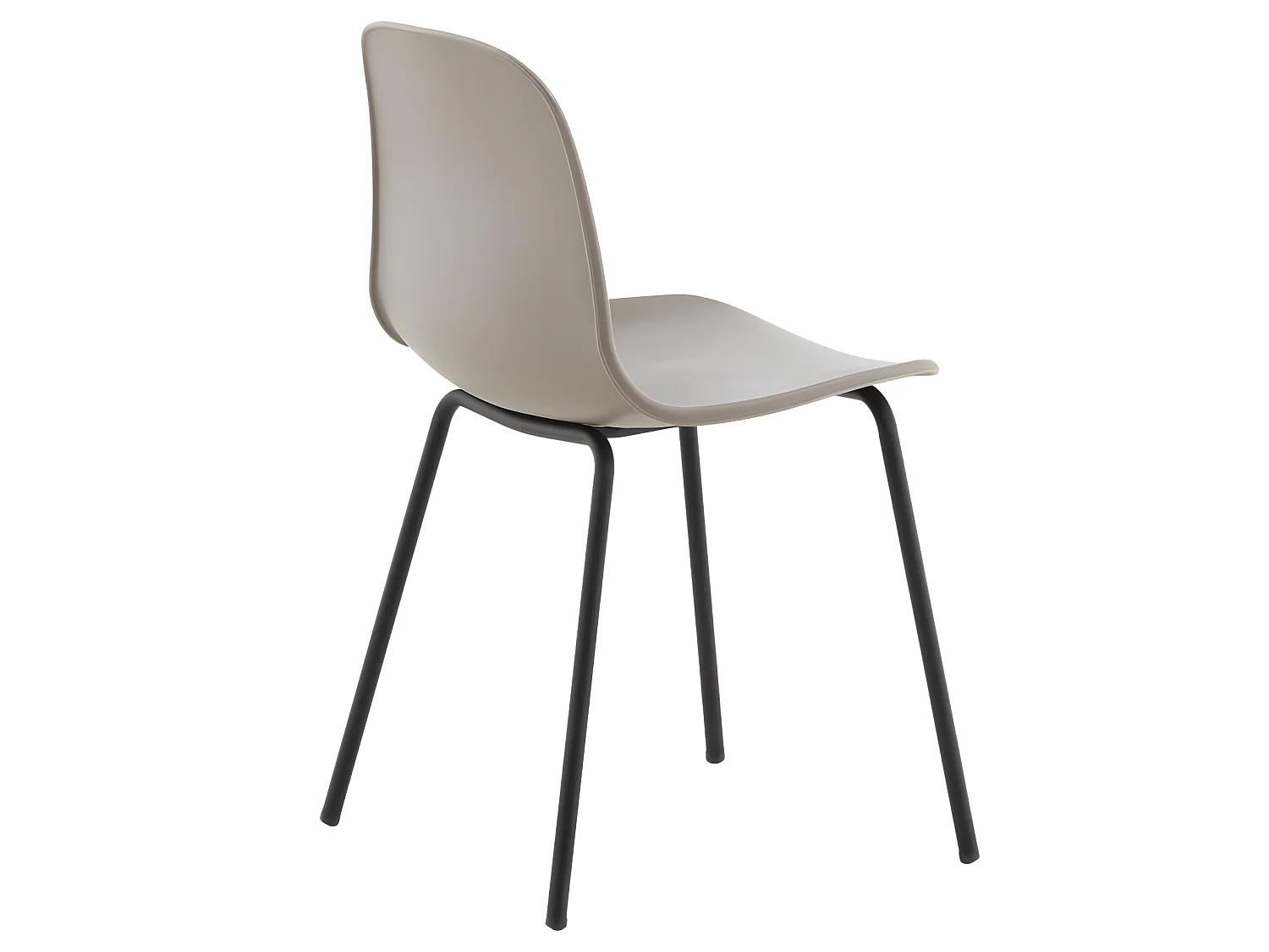 Chaises à manger lot de 2 Arctic plastique noir et kaki