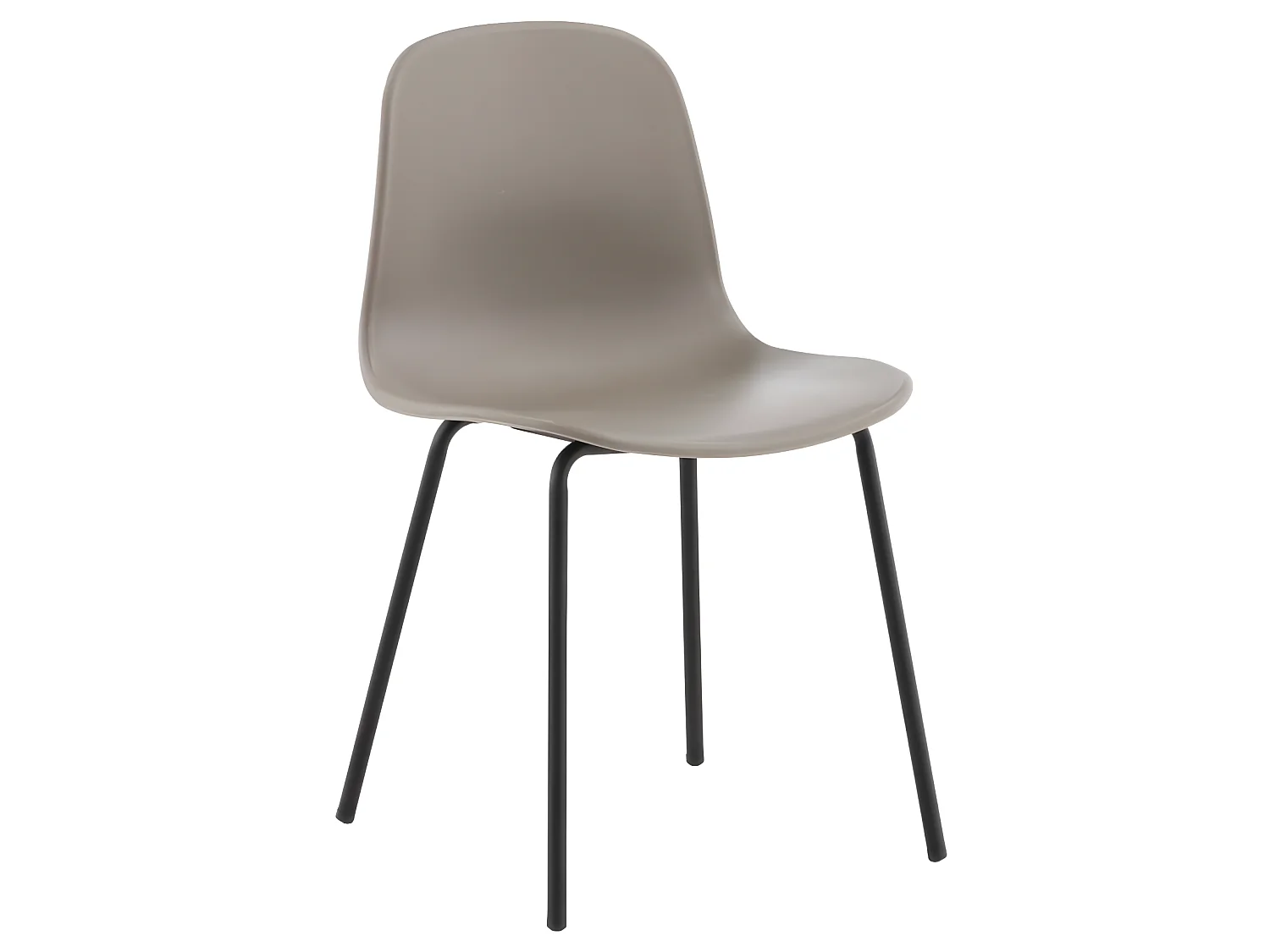 Chaises à manger lot de 2 Arctic plastique noir et kaki