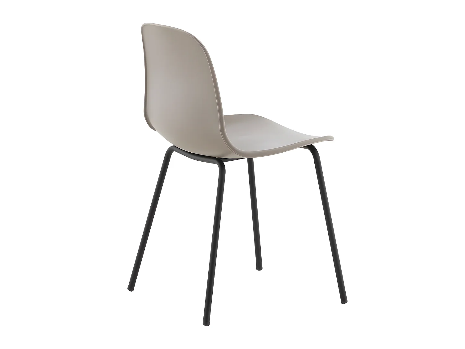 Artic eetkamerstoel kuipstoel khaki, zwart.