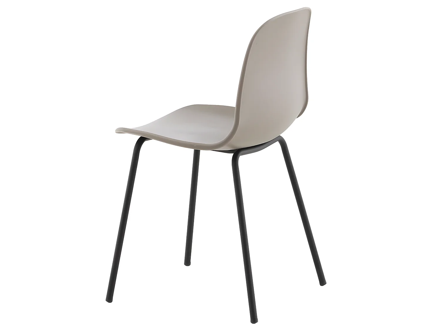 Chaises à manger lot de 2 Arctic plastique noir et kaki