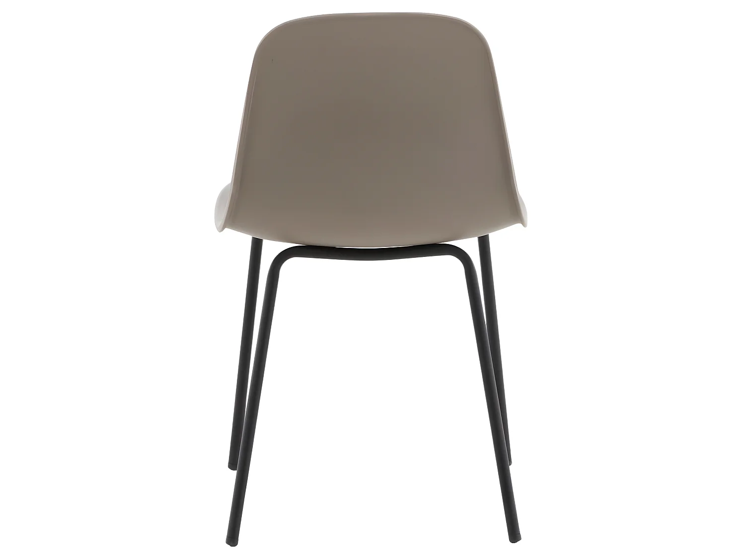 Chaises à manger lot de 2 Arctic plastique noir et kaki