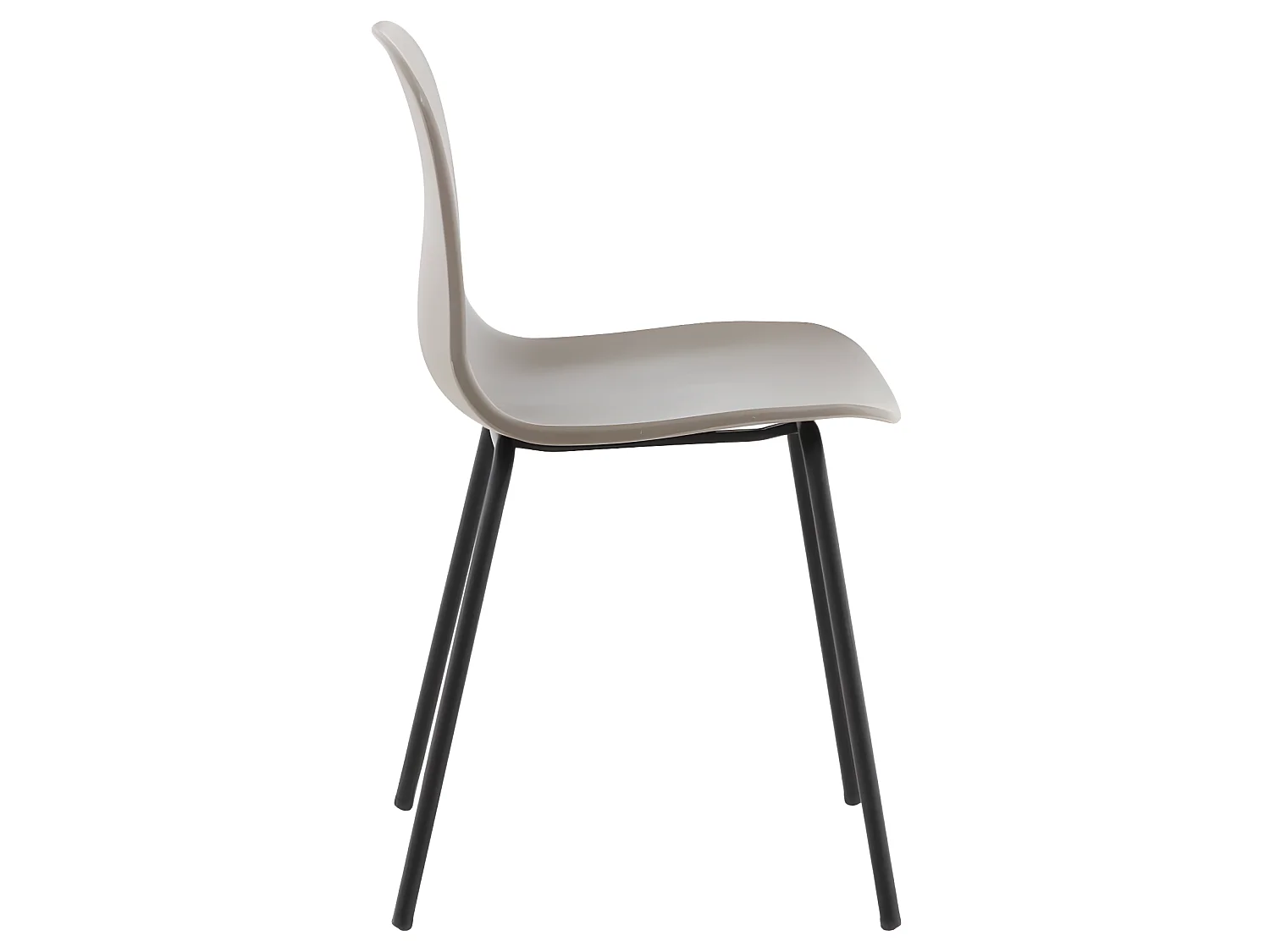 Chaises à manger lot de 2 Arctic plastique noir et kaki