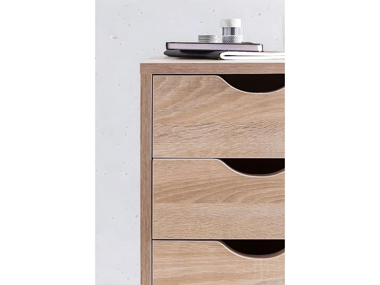 Cassettiera Ufficio Moderna con Ruote 33x64x38 cm Archivio con Cassetti