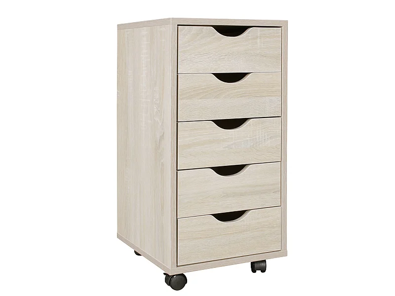 Cassettiera Ufficio Moderna con Ruote 33x64x38 cm Archivio con Cassetti