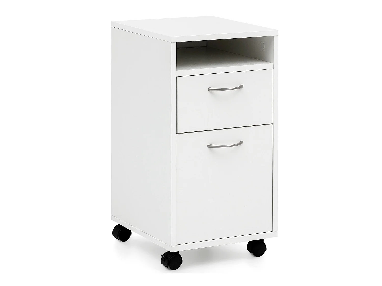 Caisson de Bureau 33x63x38 cm Placard de Rangement Mobile avec Roulettes
