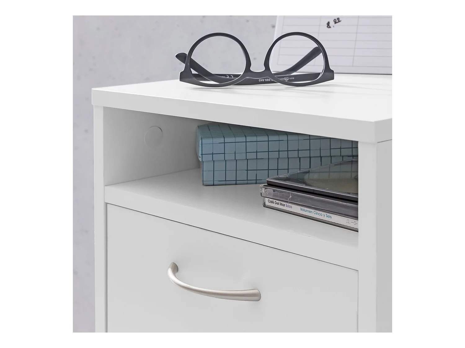 Caisson de Bureau 33x63x38 cm Placard de Rangement Mobile avec Roulettes