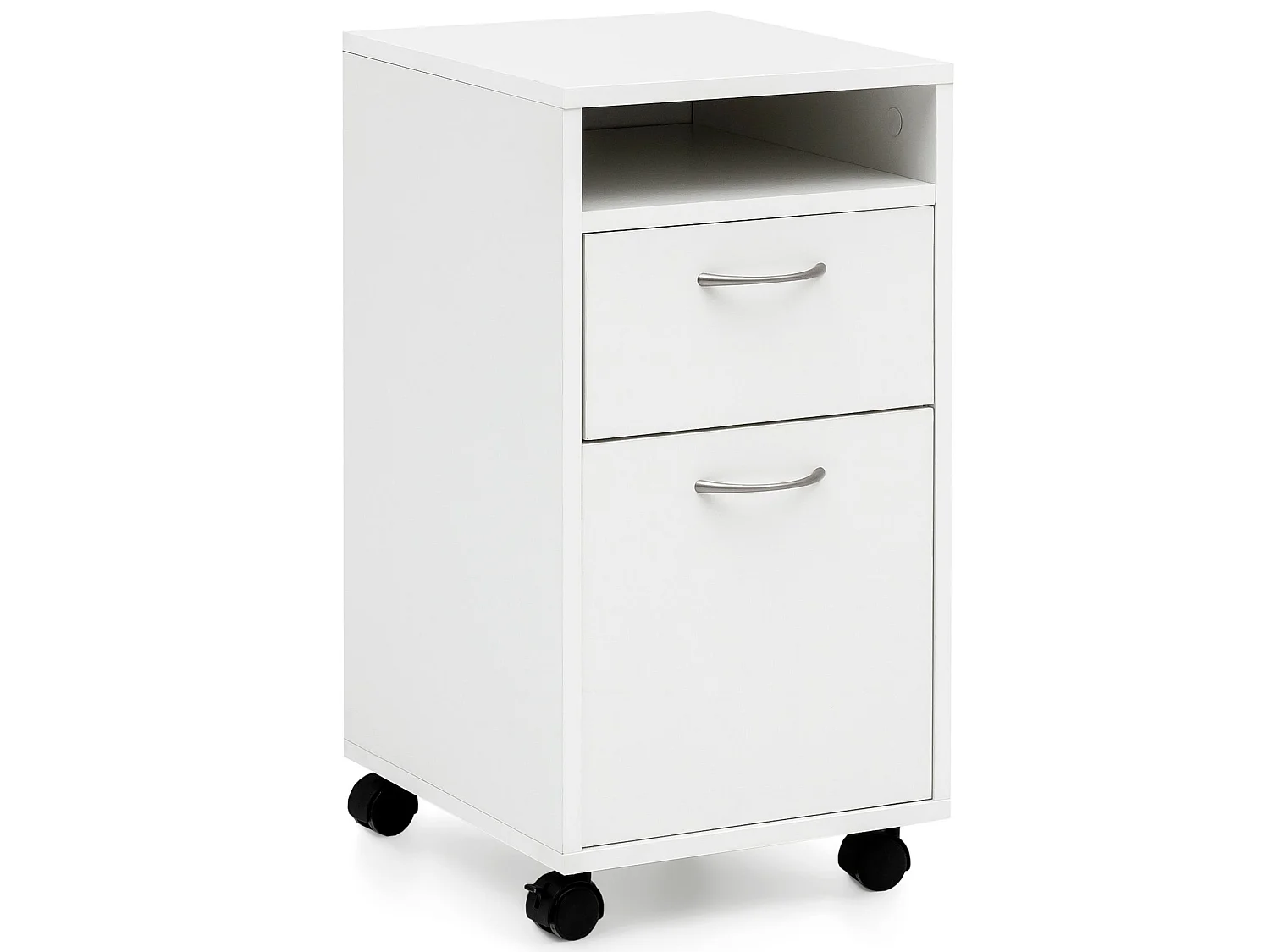 Caisson de Bureau 33x63x38 cm Placard de Rangement Mobile avec Roulettes