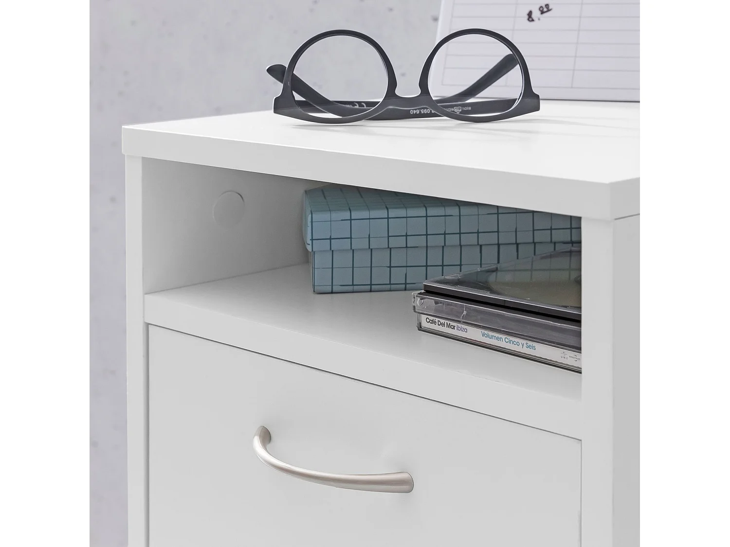 Caisson de Bureau 33x63x38 cm Placard de Rangement Mobile avec Roulettes