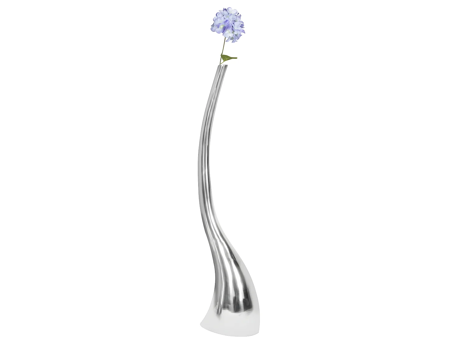Vase Aluminium Blumenvase groß modern Vasen Deko Metall Silber Große Dekovase