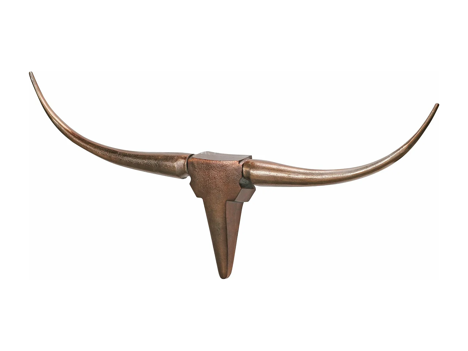 Deko Geweih Bull M Aluminium Design Hörner 100cm Wanddekoration Bronze