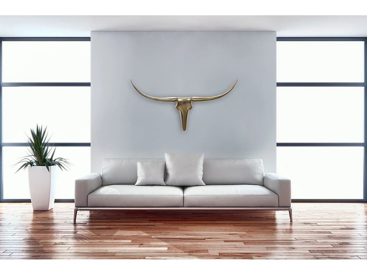Deko Antler Bull M Deisgn cornes en aluminium 100 cm décoration murale Nouvelles