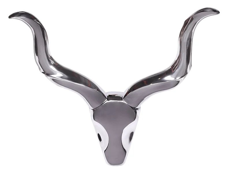 Hirschgeweih Wanddekoration Alu Aluminium Silber Wandgeweih Geweih