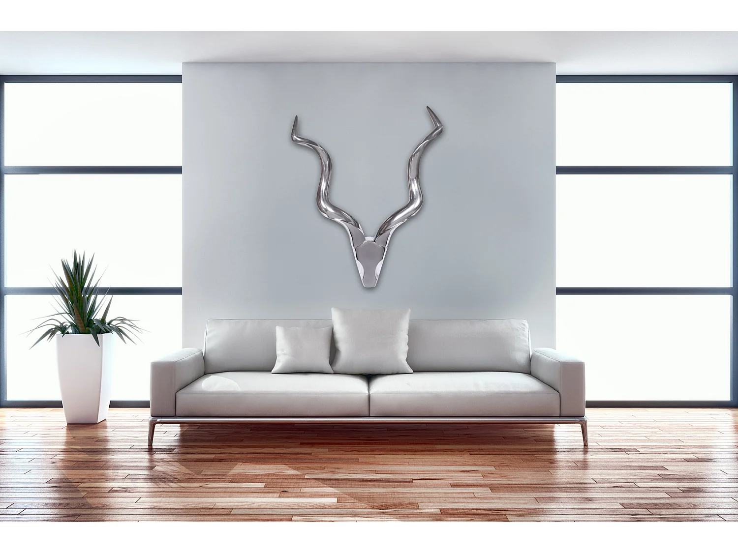 cerf andouiller décoration murale DEER aluminium aluminium antlers andouiller