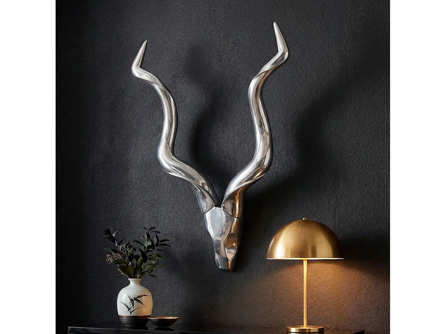 cerf andouiller décoration murale DEER aluminium aluminium antlers andouiller