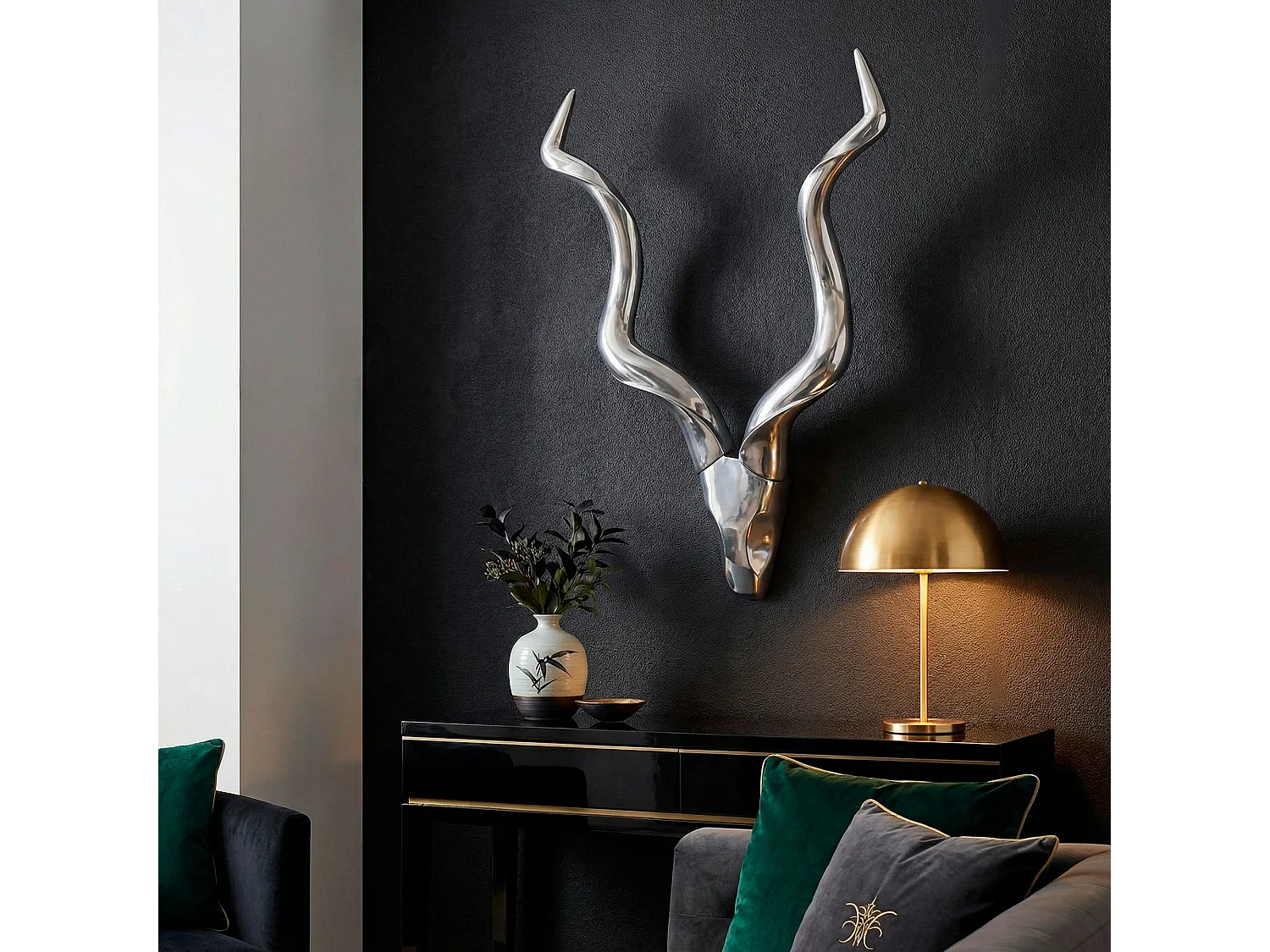 cerf andouiller décoration murale DEER aluminium aluminium antlers andouiller
