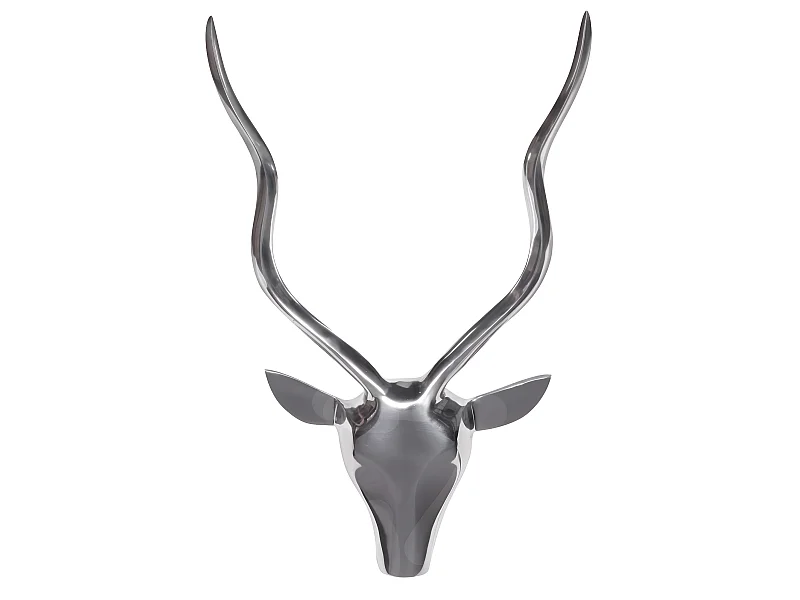 cerf décoratif bois S Deisgn cornes en aluminium 33cm décoration murale Nouvelles