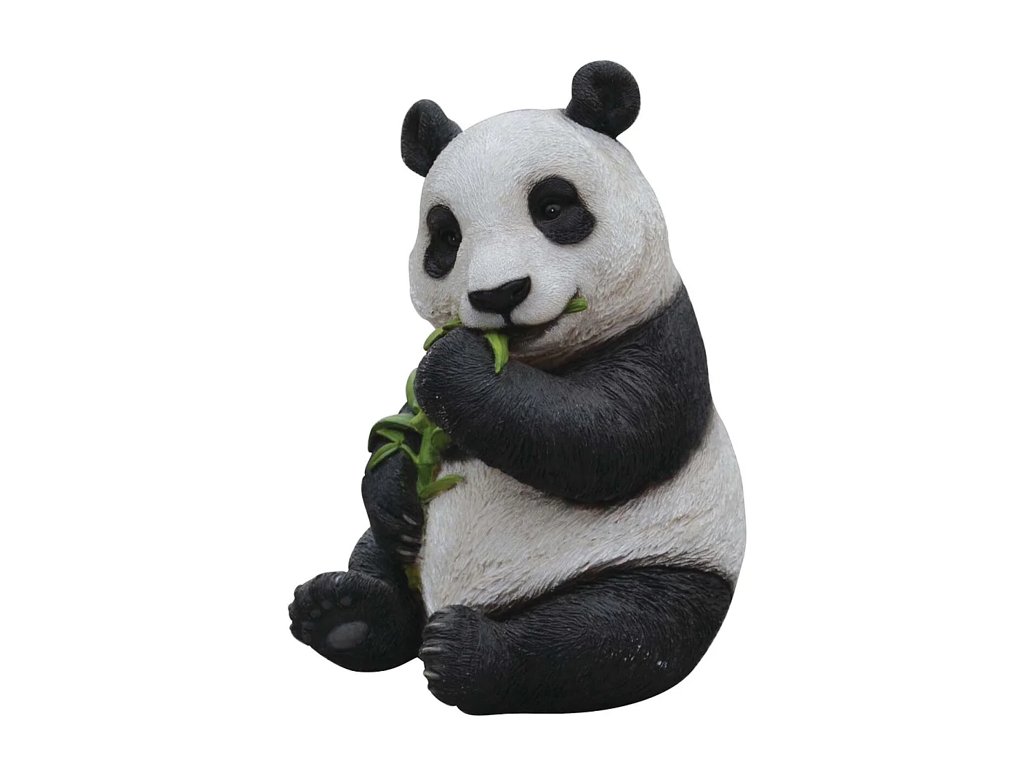 Panda mangeant de l'eucalyptus en résine
