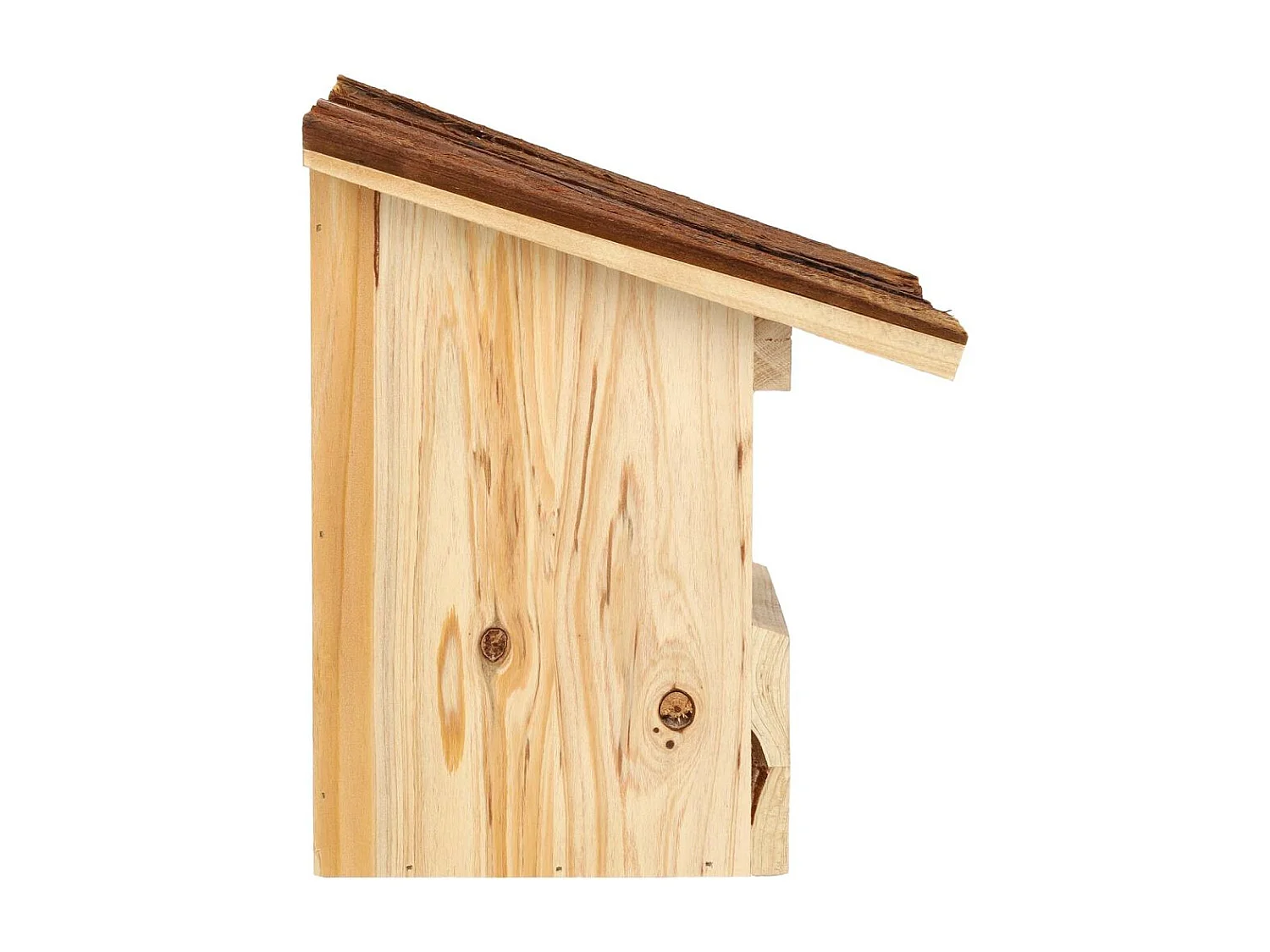 Nichoir pour oiseaux avec toît en écorce Rouge gorge