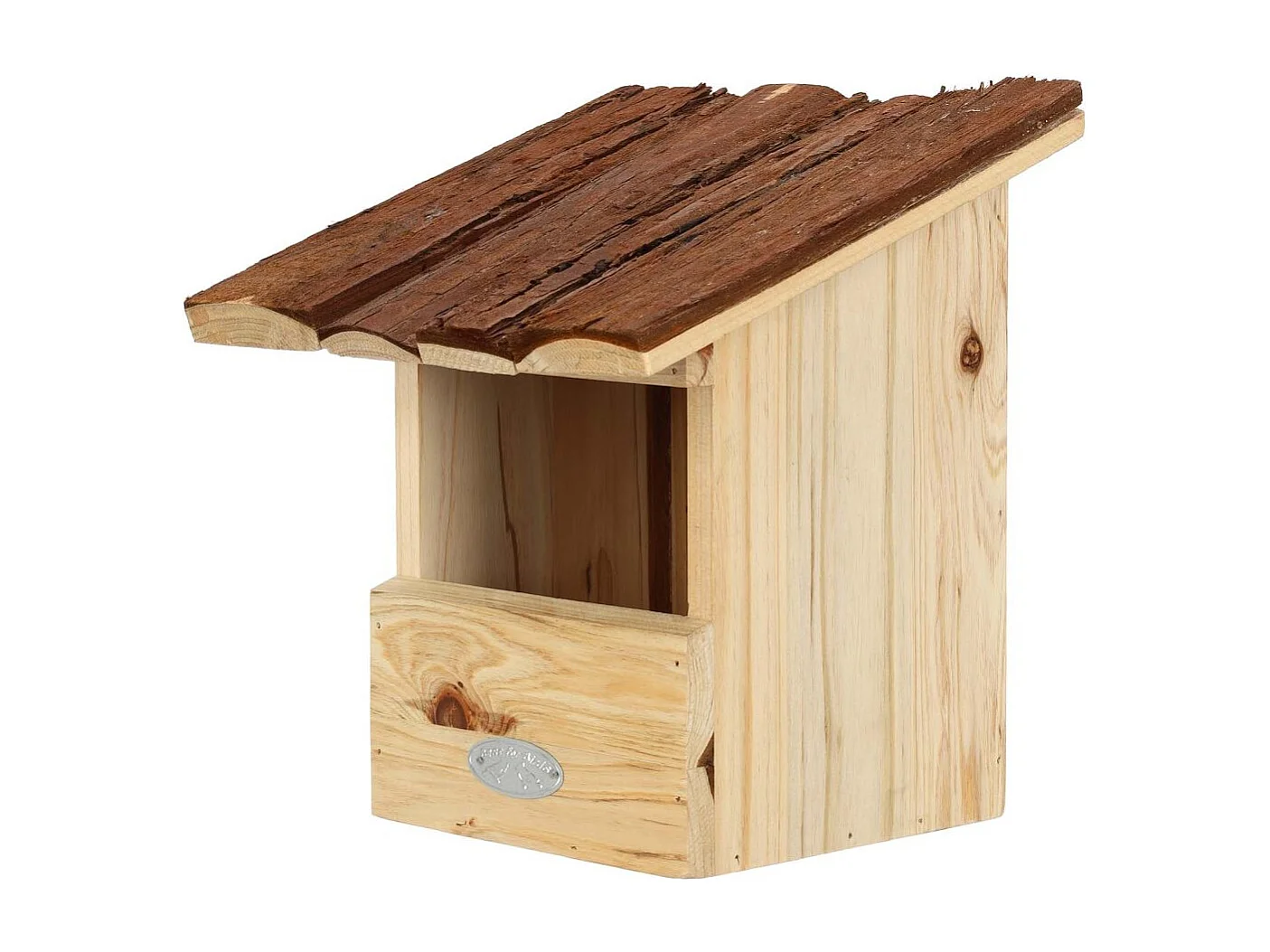Nichoir pour oiseaux avec toît en écorce Rouge gorge