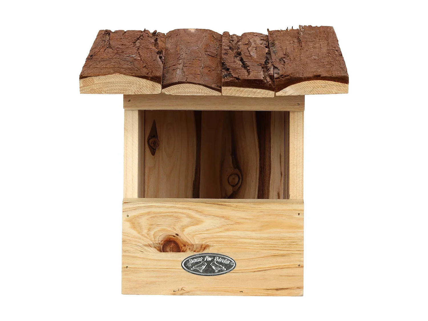 Nichoir pour oiseaux avec toît en écorce Rouge gorge