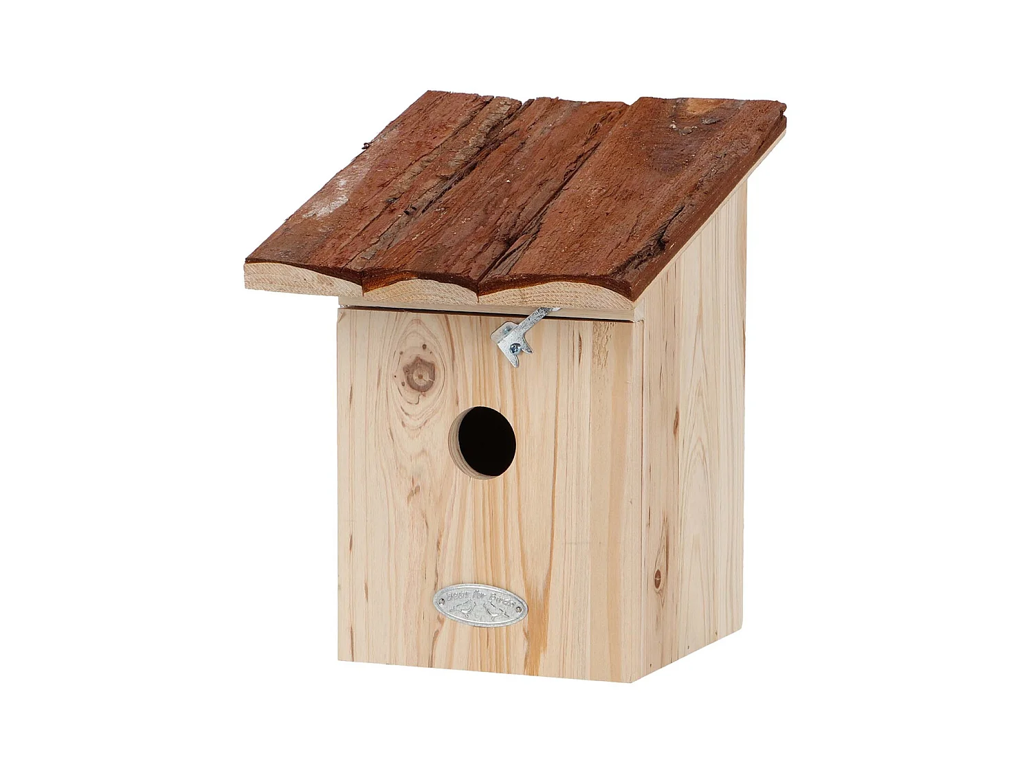 Nichoir pour oiseaux avec toît en écorce Mésange charbonnière