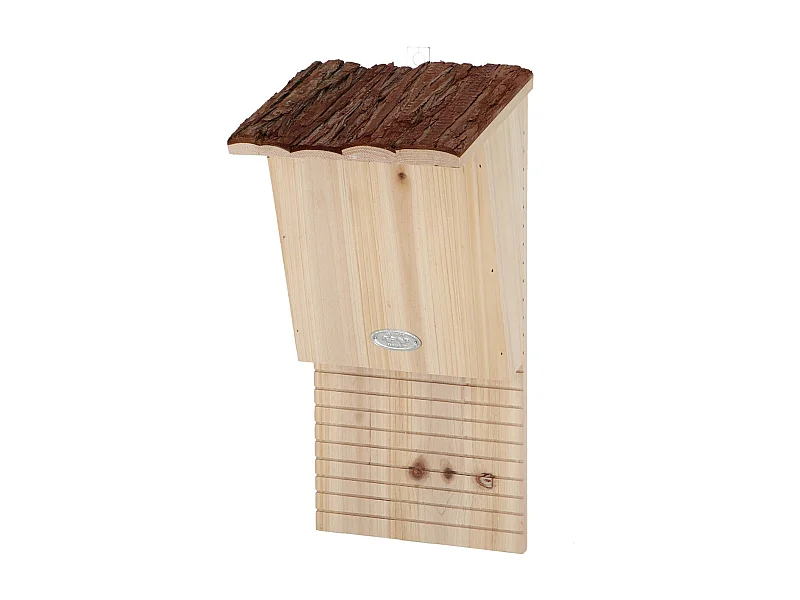 Nichoir pour chauve souris avec toît en écorce