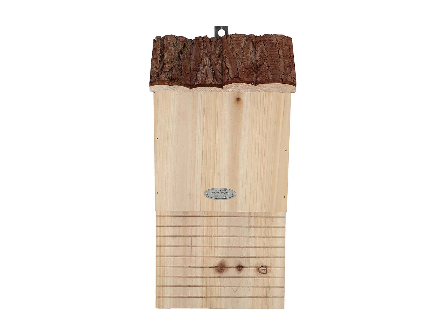 Nichoir pour chauve souris avec toît en écorce