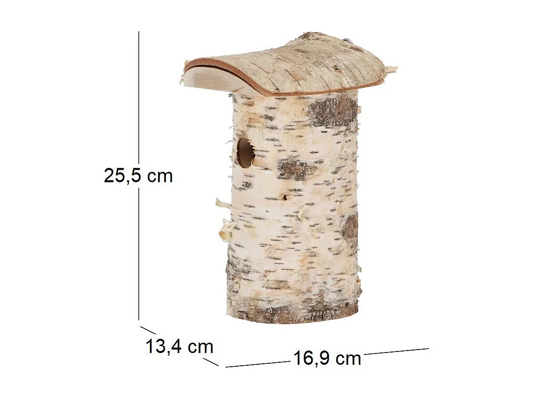 Nichoir pour mésange bleue en bois de bouleau